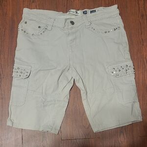 Beige Cargo Shorts